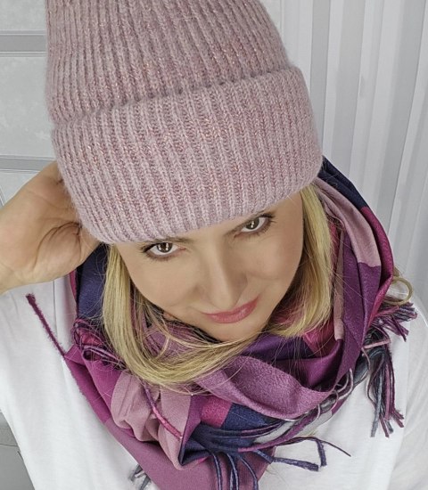 Ciepła czapka damska BEANIE zimowa jesienna jednokolorowa (Różowy) Ciepła czapka damska BEANIE zimowa jesienna jednokolorowa (Różowy)