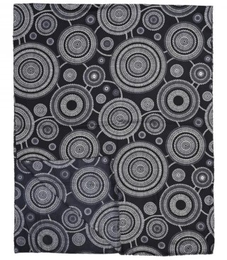 Ciepły szal szalik Elegancki frędzle orientalny miękki Zjawiskowy 180x75 cm (Wielokolorowy || Czarny)