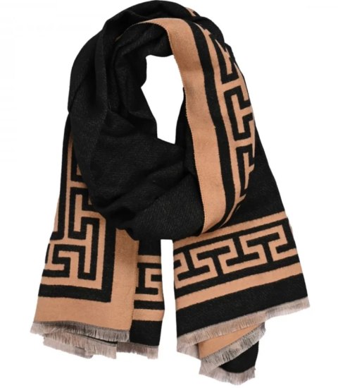 Szal szalik Chusta Stylowy ciepły aztecki wzór miękki gładki 180x65 cm (Wielokolorowy || Czarny) Szal szalik Chusta Stylowy ciepły aztecki wzór miękki gładki 180x65 cm (Wielokolorowy || Czarny)