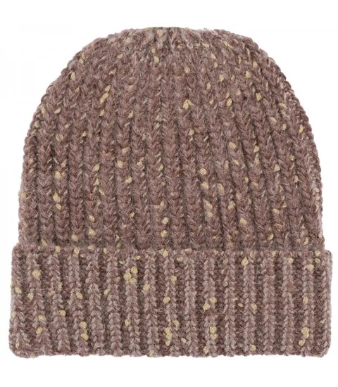 Ciepła czapka damska ze złotą nitką BEANIE zimowa jesienna (Brązowy || Złoty) Ciepła czapka damska ze złotą nitką BEANIE zimowa jesienna (Brązowy || Złoty)