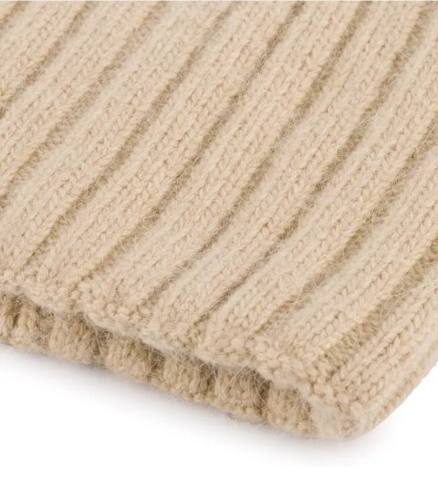 Ciepła prążkowana czapka damska BEANIE zimowa jesienna jednokolorowa (Beżowy) Ciepła prążkowana czapka damska BEANIE zimowa jesienna jednokolorowa (Beżowy)