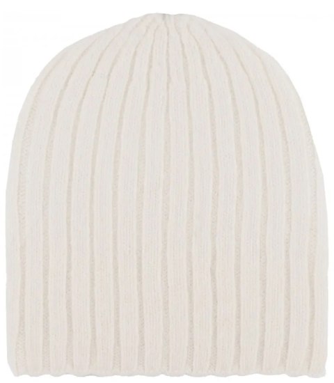 Ciepła prążkowana czapka damska BEANIE zimowa jesienna jednokolorowa (Biały) Ciepła prążkowana czapka damska BEANIE zimowa jesienna jednokolorowa (Biały)