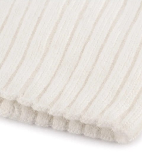 Ciepła prążkowana czapka damska BEANIE zimowa jesienna jednokolorowa (Biały) Ciepła prążkowana czapka damska BEANIE zimowa jesienna jednokolorowa (Biały)