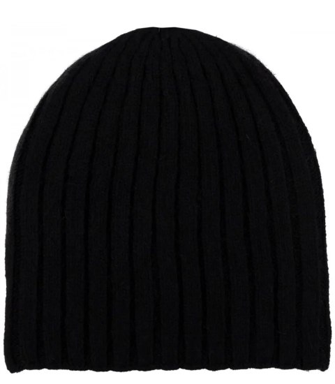 Ciepła prążkowana czapka damska BEANIE zimowa jesienna jednokolorowa (Czarny) Ciepła prążkowana czapka damska BEANIE zimowa jesienna jednokolorowa (Czarny)