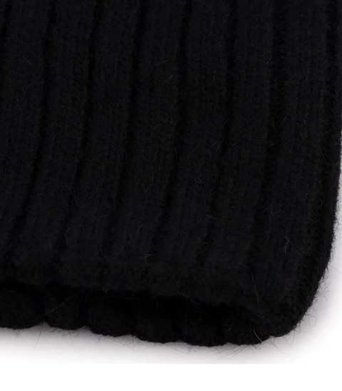 Ciepła prążkowana czapka damska BEANIE zimowa jesienna jednokolorowa (Czarny) Ciepła prążkowana czapka damska BEANIE zimowa jesienna jednokolorowa (Czarny)