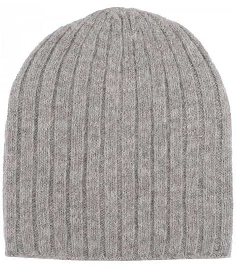 Ciepła prążkowana czapka damska BEANIE zimowa jesienna jednokolorowa (Szary) Ciepła prążkowana czapka damska BEANIE zimowa jesienna jednokolorowa (Szary)