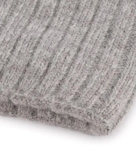 Ciepła prążkowana czapka damska BEANIE zimowa jesienna jednokolorowa (Szary) Ciepła prążkowana czapka damska BEANIE zimowa jesienna jednokolorowa (Szary)