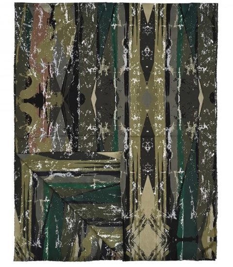 Ciepły stylowy szal szalik abstrakcyjny wzór miękki gładki 180x75 cm (Zielony || Wielokolorowy) Ciepły stylowy szal szalik abstrakcyjny wzór miękki gładki 180x75 cm (Zielony || Wielokolorowy)