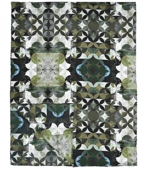 Ciepły stylowy szal szalik mozaikowy wzór miękki gładki 180x75 cm (Zielony || Wielokolorowy) Ciepły stylowy szal szalik mozaikowy wzór miękki gładki 180x75 cm (Zielony || Wielokolorowy)