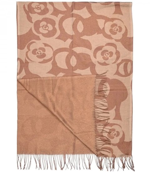 Ciepły stylowy szal szalik wzór kwiaty błyszcząca nitka miękki 180x70 cm (Wielokolorowy || Beżowy) Ciepły stylowy szal szalik wzór kwiaty błyszcząca nitka miękki 180x70 cm (Wielokolorowy || Beżowy)