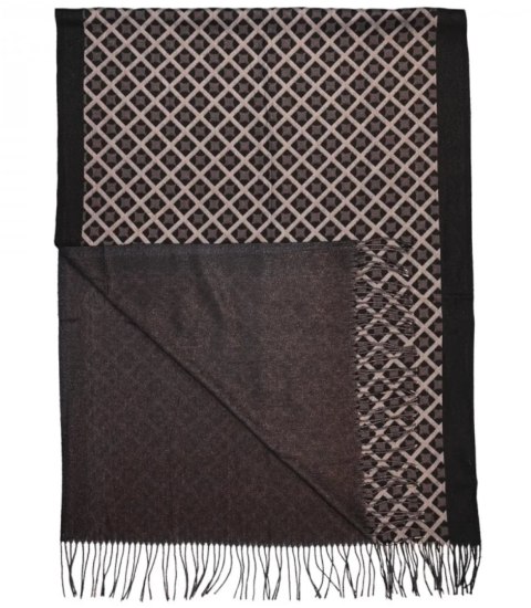 Ciepły szal szalik wzór diamenty błyszcząca nitka miękki gładki 180x70 cm (Wielokolorowy || Czarny) Ciepły szal szalik wzór diamenty błyszcząca nitka miękki gładki 180x70 cm (Wielokolorowy || Czarny)