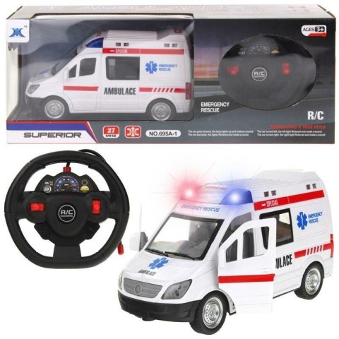 Auto Ambulans zdalnie sterowany, światło, dźwięk