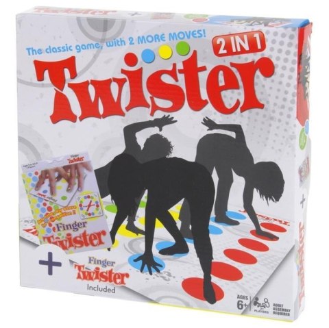 Gra zręcznościowa 2w1 Klasyczny Twister + Finger Twister