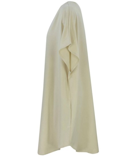 Gładka luźna wygodna sukienka tunika basic mini (Beżowy) 42 Gładka luźna wygodna sukienka tunika basic mini (Beżowy) 42