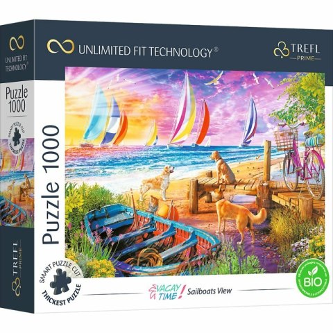 Puzzle 1000el UFT Sailboats view. Widok żaglówek 10697 Trefl