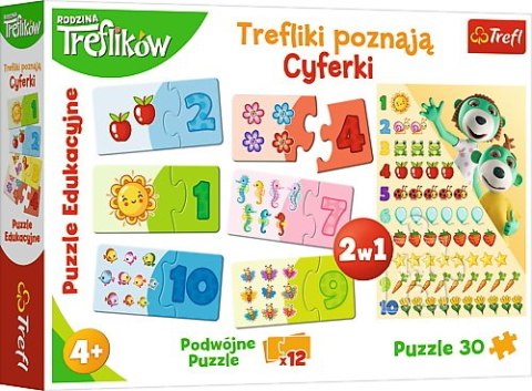 Puzzle 30el+link Edukacyjne Trefliki poznają cyferki 15554 Trefl p6