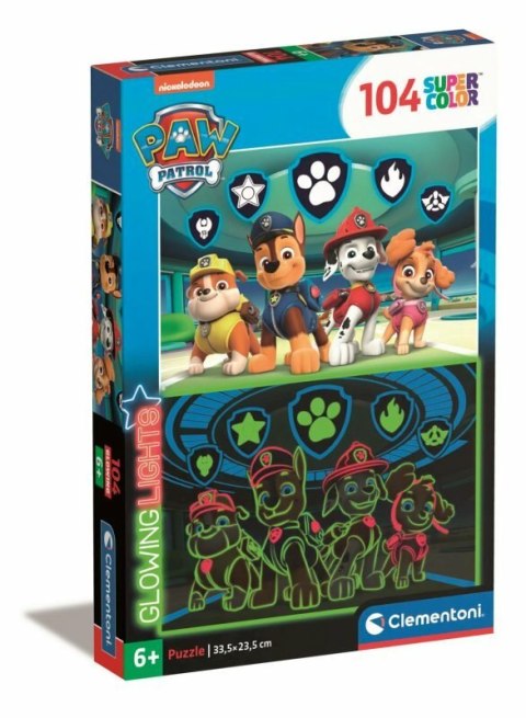 Clementoni Puzzle 104el Glowing - Psi Patrol PAW PATROL 27176