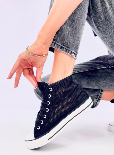 Ażurowe trampki za kostkę MOUSSE BLACK - 41 Ażurowe trampki za kostkę MOUSSE BLACK - 41