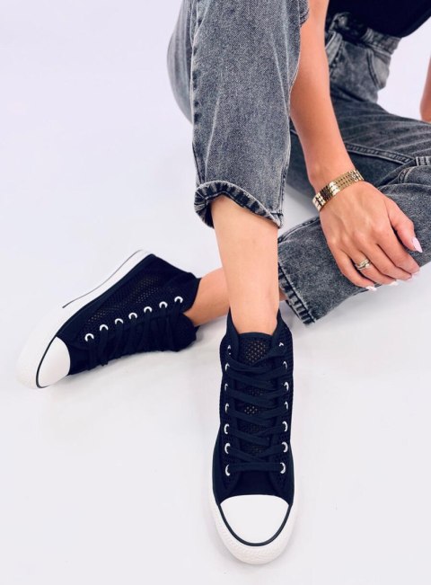 Ażurowe trampki za kostkę MOUSSE BLACK - 41 Ażurowe trampki za kostkę MOUSSE BLACK - 41