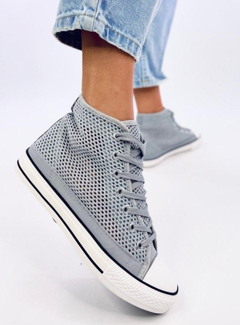 Ażurowe trampki za kostkę MOUSSE GREY - 37 Ażurowe trampki za kostkę MOUSSE GREY - 37