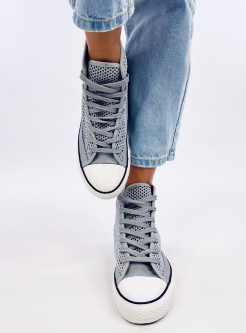 Ażurowe trampki za kostkę MOUSSE GREY - 37 Ażurowe trampki za kostkę MOUSSE GREY - 37