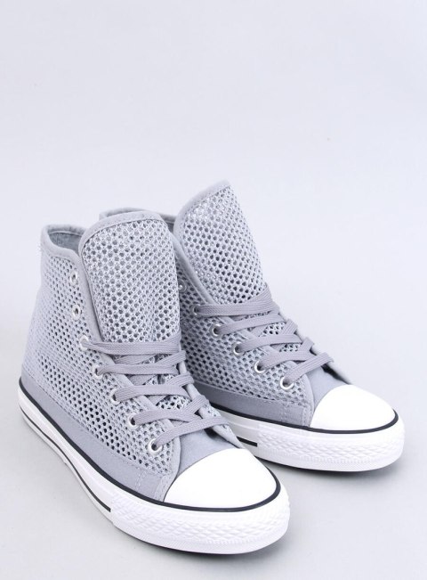 Ażurowe trampki za kostkę MOUSSE GREY - 37 Ażurowe trampki za kostkę MOUSSE GREY - 37