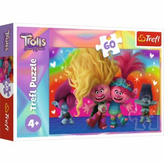 Puzzle 60el Przyjacielskie Trolle Trolls 3 17386 Trefl