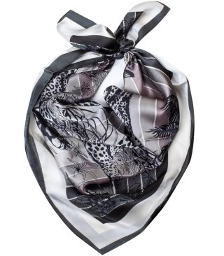 Chustka delikatna elegancka apaszka ozdobiona przepięknym wzorem (Wielokolorowy)
