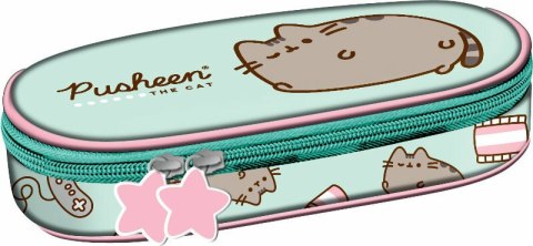 Piórnik saszetka usztywniona z wewnętrzną klapką ST.RIGHT Pusheen Mint