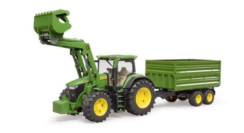 Traktor John Deere 7R 350 z ładowaczem czołowym i przyczepą 2-osiową 03155 BRUDER