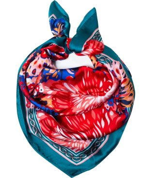 Chustka delikatna elegancka apaszka ozdobiona przepięknym wzorem (Wielokolorowy)