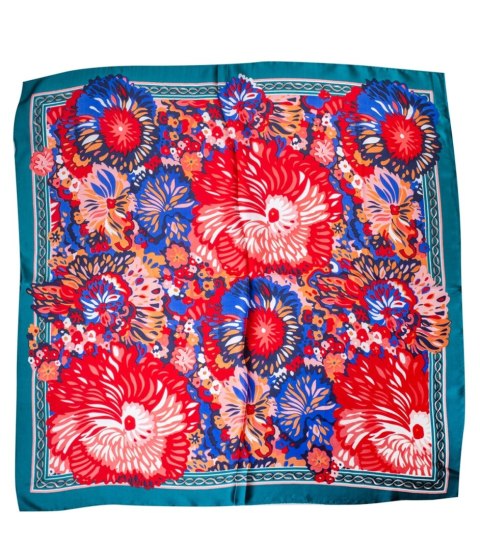 Chustka delikatna elegancka apaszka ozdobiona przepięknym wzorem (Wielokolorowy) Chustka delikatna elegancka apaszka ozdobiona przepięknym wzorem (Wielokolorowy)