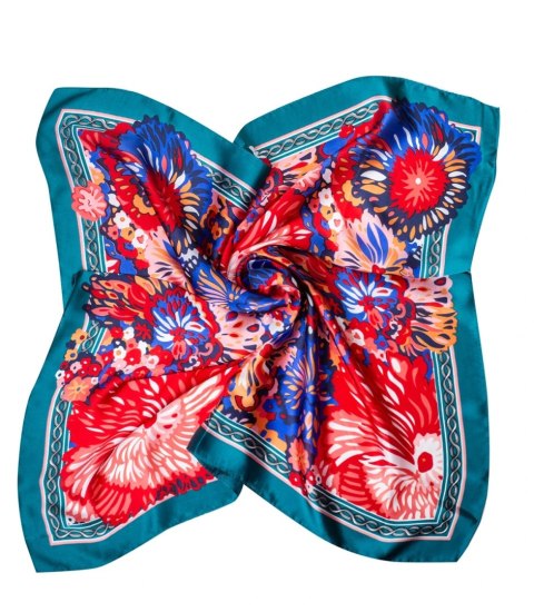Chustka delikatna elegancka apaszka ozdobiona przepięknym wzorem (Wielokolorowy) Chustka delikatna elegancka apaszka ozdobiona przepięknym wzorem (Wielokolorowy)