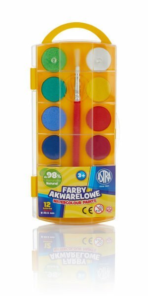 Farby akwarelowe 12 kolorów 23,5mm ASTRA 83216905