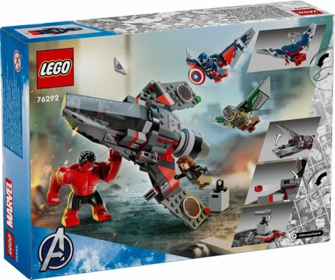 LEGO 76292 SUPER HEROES Kapitan Ameryka kontra Czerwony Hulk - bitwa