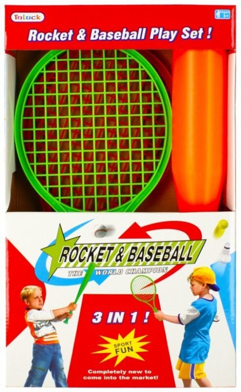 Rakietki plażowe z akcesoriami. Baseball 487441 MC