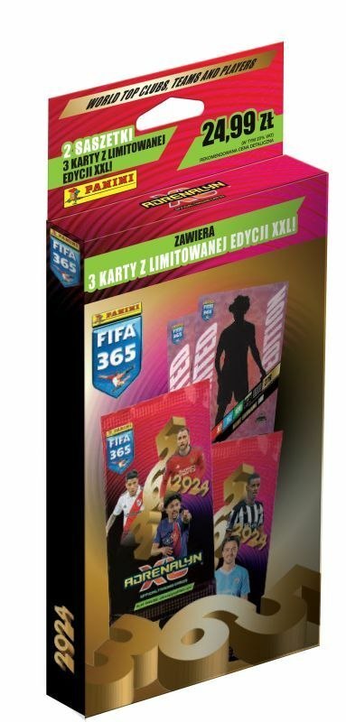 FIFA 365 2024 Adrenalyn XL Blister 3 karty XXL+ 2 saszetki 000177 PANINI op.20