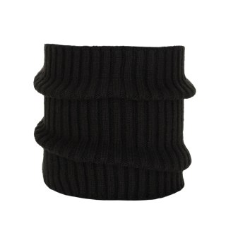 Komin zimowy damski, czarny, z wełną merino Besta