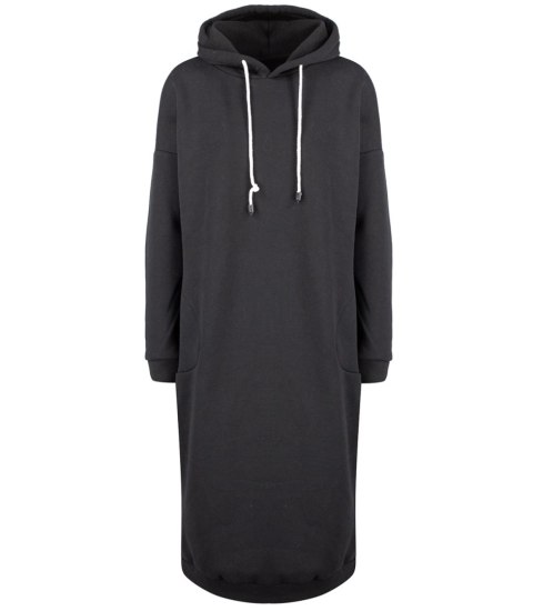 Ciepła bluza damska dresowa Oversize Sukienka Bawełniana INEZ (Czarny) Ciepła bluza damska dresowa Oversize Sukienka Bawełniana INEZ (Czarny)