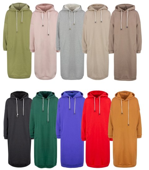 Ciepła bluza damska dresowa Oversize Sukienka Bawełniana INEZ (Czarny) Ciepła bluza damska dresowa Oversize Sukienka Bawełniana INEZ (Czarny)
