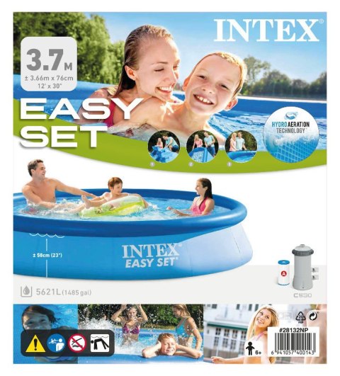 Basen EASY SET zestaw (pompa filtrująca 220-240V) 366x76cm 28132NP INTEX