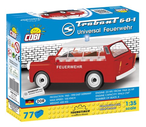 COBI 24555 Trabant 601 Universal Feuerwehr 77 klocków