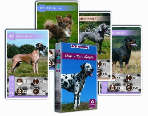 Gra karciana kwartet Psy Animal Trumps Dogs p12 CARTAMUNDI