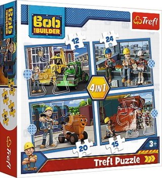 Puzzle 4w1 Pracowity dzień. Bob Budowniczy 34350 Trefl