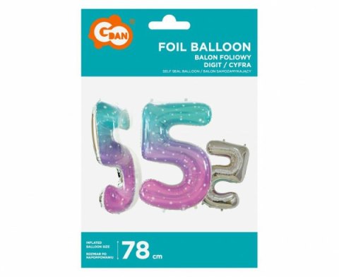 Balon foliowy Cyfra 5 Kosmos 78cm BC-HKS5