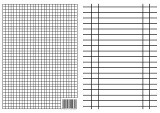 Liniuszek A5 kratka / linia 170g p10 INTERDRUK cena za 1 sztukę