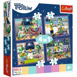 Puzzle 4w1 Wieczorne rytuały Treflików - Dobranoc, Trefliki na dobranoc 34370 Trefl p8