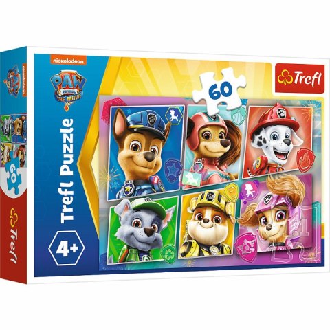 Puzzle 60el Przyjaciele gotowi do akcji. Psi Patrol PAW PATROL 17368 Trefl