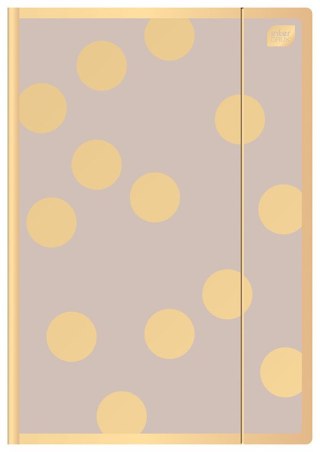 Teczka z gumką A4+ Satin Gold Dots INTERDRUK mix p10