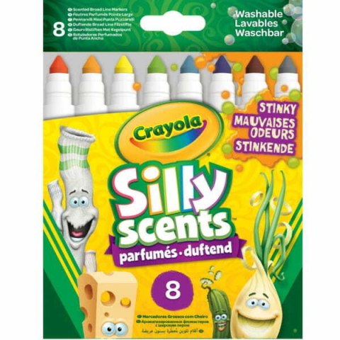 Markery zmywalne 8kol Silly Scents Stinky Scents Brzydkie zapachy CRAYOLA